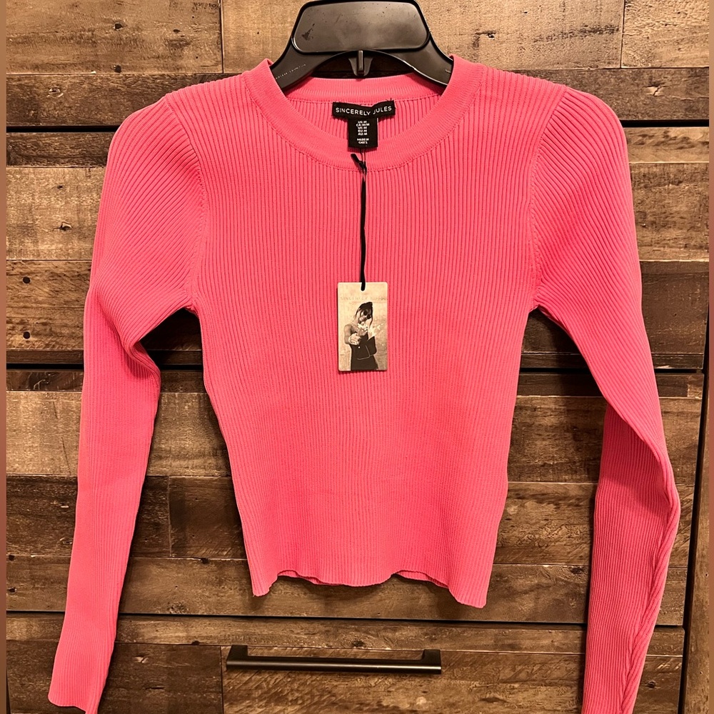 NWT- Sincerely Jules Ribbed Sweater- Size Medium